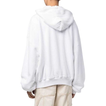Off-White Unisex Adult Blurr Book Oversized Hoodie (Wit)