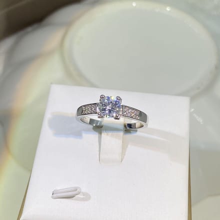 Trouwring Hoge Koolstof Gesimuleerde Diamant Ring Mode Dames Paar Ring No. 10 white