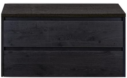 Dante Badmeubelset 100 cm - Black Oak - Wastafelbovenblad