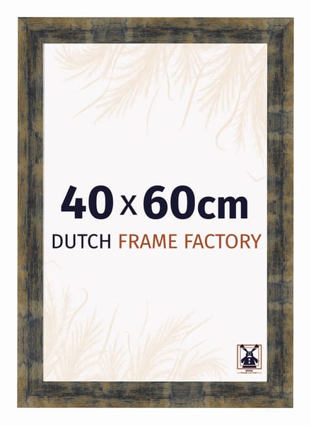 Fotolijst 40x60 cm - MDF - Blauw Goud Gemeleerd - Praag