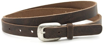 Dames riem bruin 2 cm - Leer - Smalle riem - Stoer - Maat 90