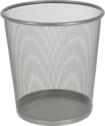 Storage Solutions Prullenbak - metaal mesh - D29 x H34 cm - 19 liter - open design - papierbak