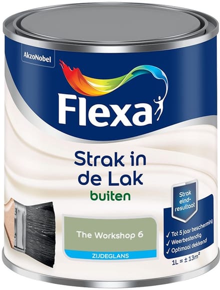 Flexa - Strak In De Lak Buitenlak Zijdeglans - The Workshop 6 - Mengverf - 1 L