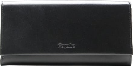 Esquire Portemonnee New Silk Ladies Long Wallet Black Zwart