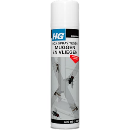 HG X - Spray tegen Muggen & Vliegen - Effectieve Bestrijding - 400 ml - 1 stuk