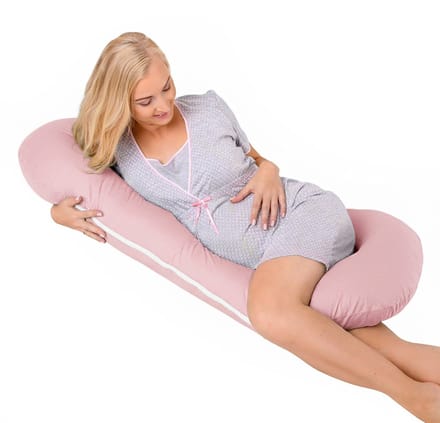 BabyUniverse - Zwangerschapskussen - Typ C - Welur - Roze