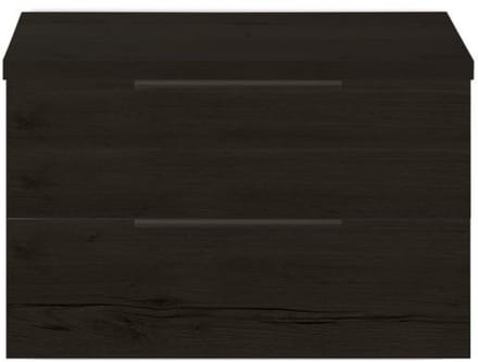 Seville Badmeubelset 80 cm - Wastafelblad Black Oak Edge Greep
