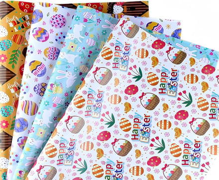 Solidchoice - Set van 8 Kleurrijk Paaspapier voor Cadeaus