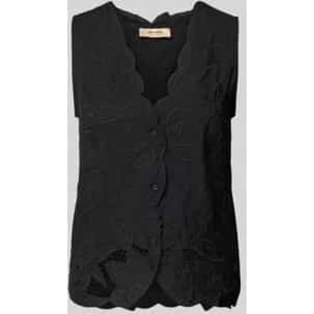 Regular fit blousetop met V-hals, model 'Daima'
