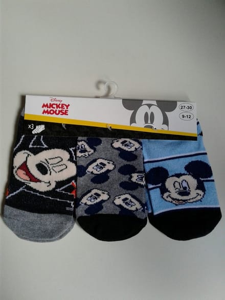 Mickey Mouse - enkelsokken Mickey Mouse - 3 paar - jongens - maat 27/30