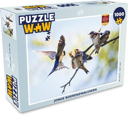 Puzzel Jonge boerenzwaluwen - Legpuzzel - Puzzel 1000 stukjes volwassenen