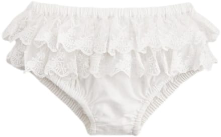 Next - Meisjes - Babyonderbroek met kanten ruches van 100% katoen - Wit