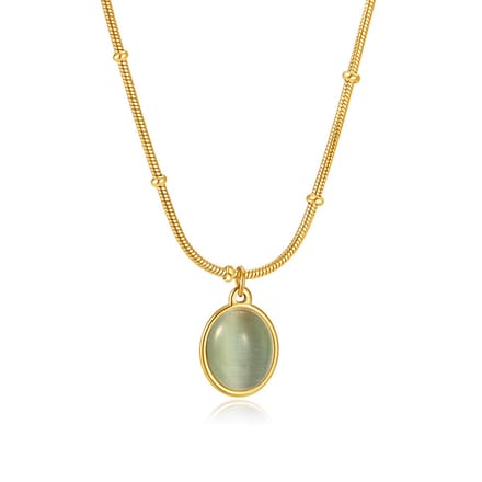 Ketting 'Jade ' | Stainless Steel Goud