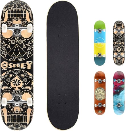 Beginner Double Kick Trick Skateboard 31" x 8"