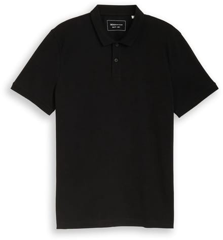 Tom Tailor Denim - Piqué-poloshirt van katoen - Maat S - Black