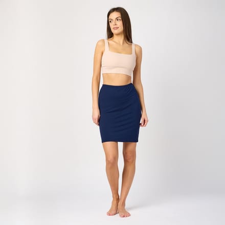 Merry Style MS-MS10-204-UW Dames Onderrok - kort - elastisch – licht- Viscose - Marineblauw - XXL
