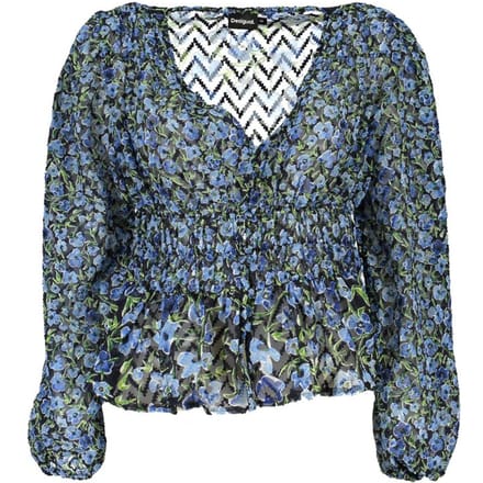 Bloemendesshirts Blouse met Gerimpelde Taille