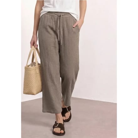 7/8 Wide Legs mousseline broek in Loose Fit