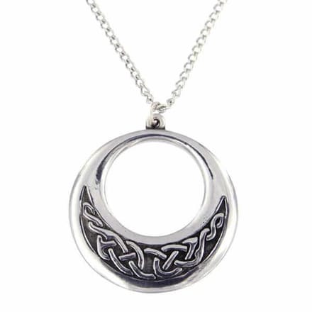 St Justin keltisch ketting, 'oorring' hanger