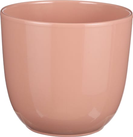 Mica Decorations Plantenpot/bloempot Tusca - Lichtroze - keramiek - glans - D19.5/H18.5 cm