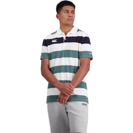 Canterbury Heren Stripe Polo Shirt (Helder wit)