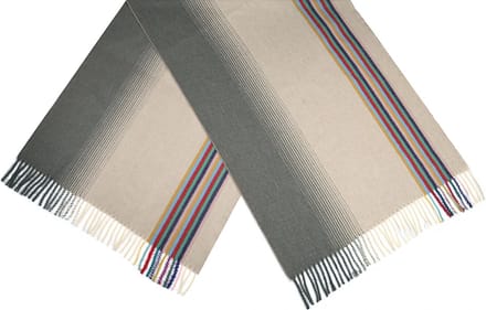 Cwi - Sjaal - Gestreept - Dames - 180 X 65 Cm - Beige/grijs