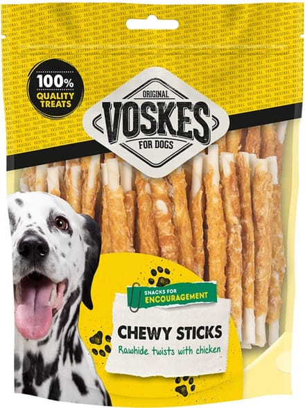 Voskes Hondensnack Rawhide Sticks Kip - 400 gr