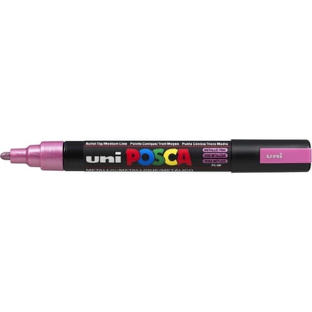 Metallic roze verfstift op waterbasis met conische punt medium