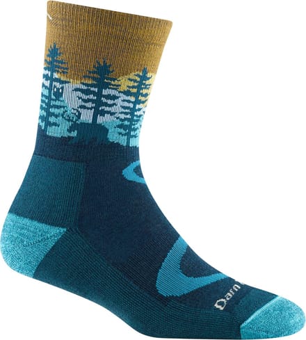 Darn Tough Northwoods Micro Crew Midweight Wandelsokken Dames (Maat - S, Kleur - Dark Teal)