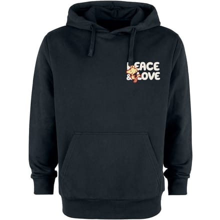 Peanuts Trui met capuchon - Snoopy Love - XL - voor Mannen - zwart