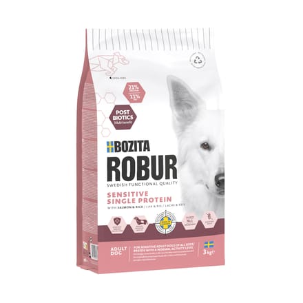 Bozita Robur Sensitive Enkelvoudig Eiwit Zalm & Rijst - 3 kg