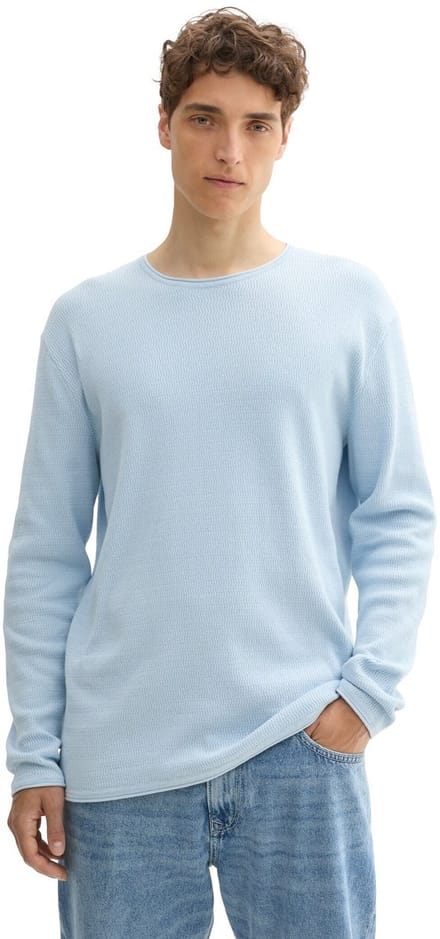 Tom Tailor Structured Roll Edge Knit Trui M Man
