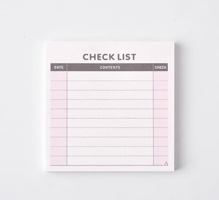 Mini checklist | 60 vellen | 9.5 x 9.5 cm