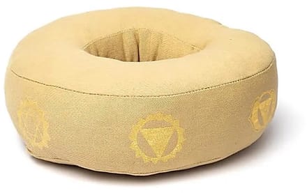 Klankschaalkussen 7 chakra’s beige L – 21 cm x 7.5 cm