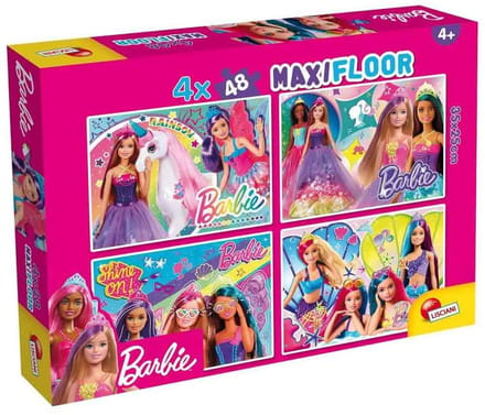 Lisciani - Barbie - puzzel Maxifloor - 4 x 48 stukjes