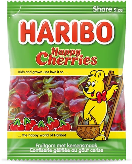 Haribo snoep kersen | zak van 185 g