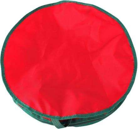 Opbergdoos Krans - Feestelijke Organizer - Decoratie Opslag - Transparant Venster - 76 cm - Rood