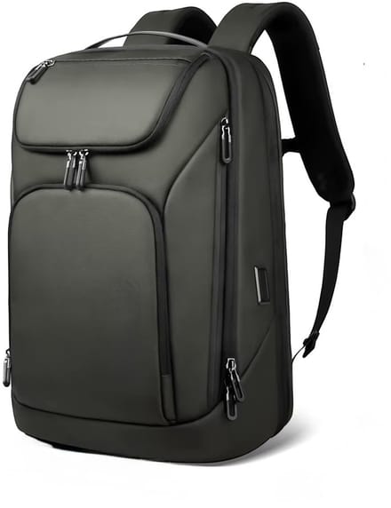 Laptop Rugzak 17.3 inch - Waterafstotende Backpack met USB Poort - Front Loader - Anti-Diefstal - Groen