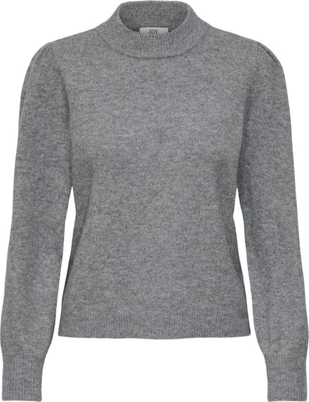 Jacqueline de Yong Trui Jdyrue Life L/s Pullover Knt Noos 15216638 Medium Grey Melange Dames Maat - L