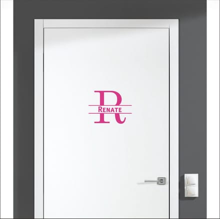 Deursticker Met Naam -  Renate - Roze