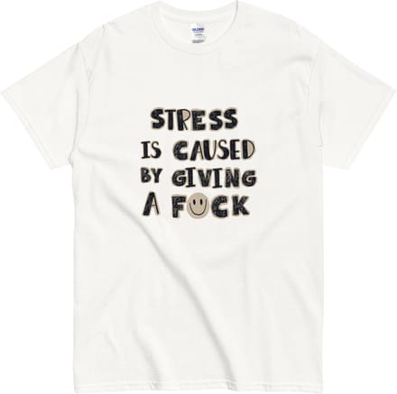 Humor T Shirt Heren Dames - Statement - Humor Tekst en Smiley - Wit - S
