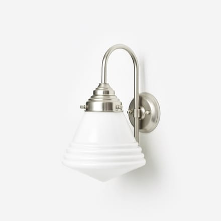 Wandlamp Luxe School Small Meander Matnikkel - Art Deco Trade