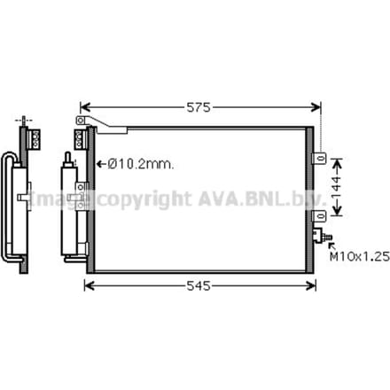 Condensator, airconditioning AVA COOLING RT5395D AVA
