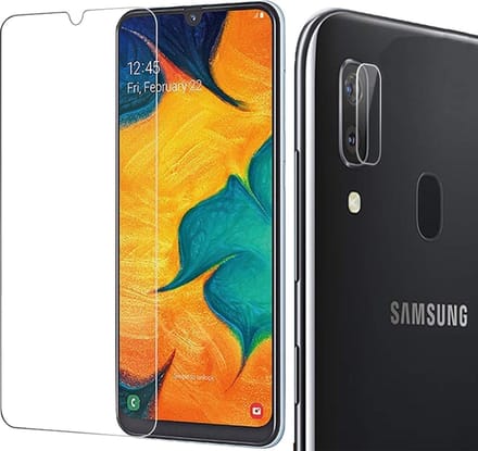 Screenprotector geschikt voor Samsung Galaxy A30 - Camera Screen Protector Glas