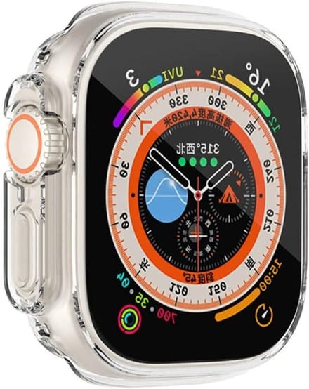 2 Pack Screen Protector en Shockproof Bumper Case voor Apple Watch Ultra 2/Ultra 49mm, Anti-Scratch Bescherming en Duurzaam Design
