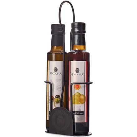 Olijfolie en azijn set (metaal) - La Chinata (2 x 250 ml)