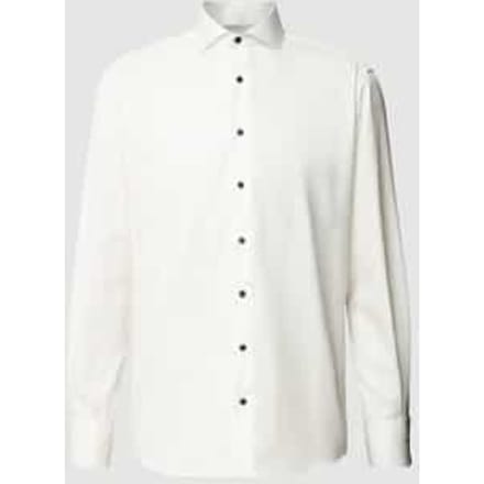 Regular fit zakelijk overhemd van twill
