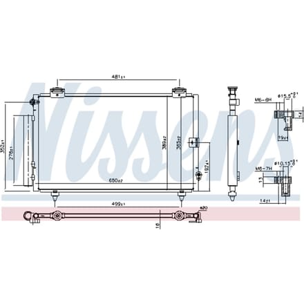 Condensator, airconditioning NISSENS 940013