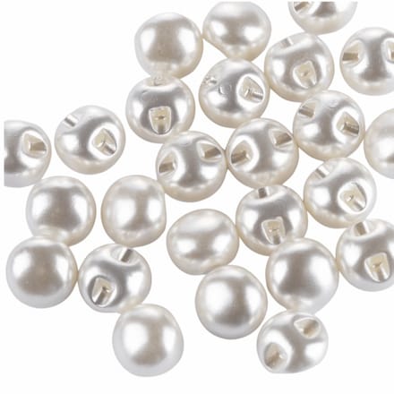 50 Naai Kralen-7.5 mm-wit-Parel - Charme Bijoux