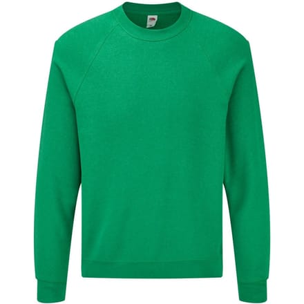 Fruit Of The Loom Unisex Raglan Mouwen Belcoro® Sweatshirt (Heather Groen)